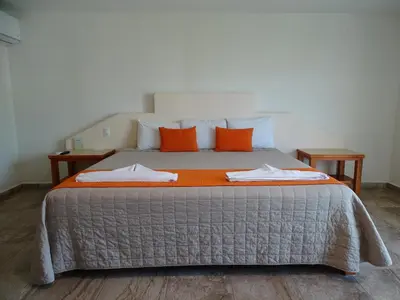 Cama o camas de una habitación en Hotel Palapa Palace
