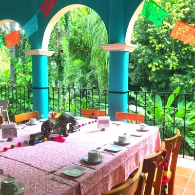 Jardín al aire libre en Hotel La Ceiba