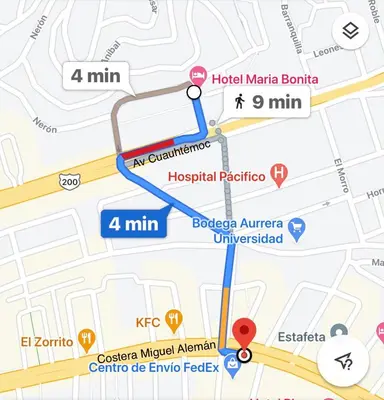 Plano de Hotel Maria Bonita Acapulco