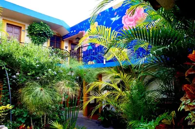 Jardín al aire libre en Hotel Las Golondrinas