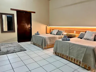 Cama o camas de una habitación en Hostal Central Oaxaca