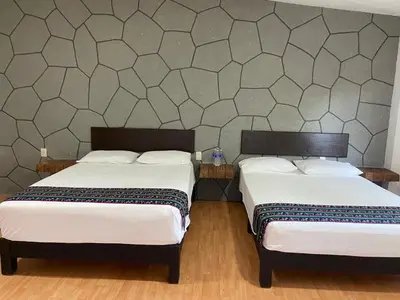 Cama o camas de una habitación en Tonantzincalli SPA Prehispanico