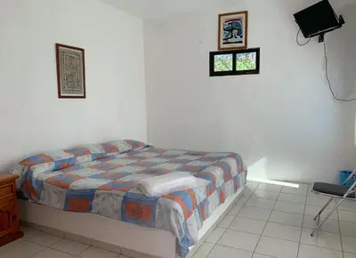 Cama o camas de una habitación en Hotel Puerto Villamar