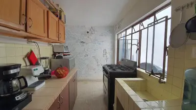 Una cocina o zona de cocina en Hostal Base Camp México