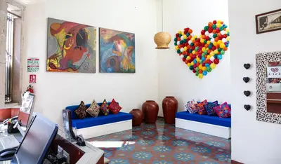 Zona de estar de Hotel Anua Oaxaca
