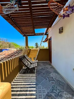 Un balcón o terraza de Posada Aketzalli Mazunte