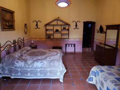 Cama o camas de una habitación en Ex-Hacienda San Buenaventura