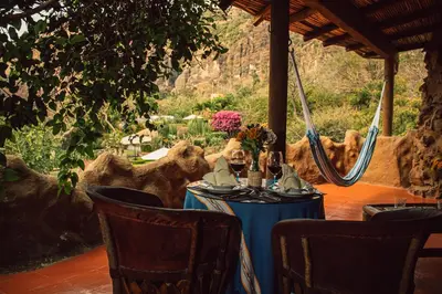 Jardín al aire libre en Valle Místico Hotel Boutique
