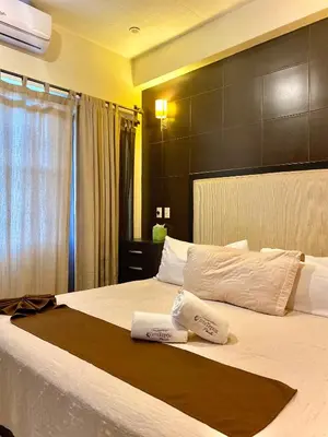 Cama o camas de una habitación en Posada Vista Tepoz