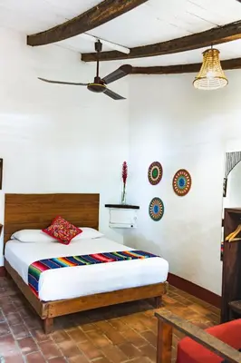 Cama o camas de una habitación en Posada Mexico