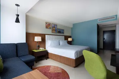 Cama o camas de una habitación en Hampton by Hilton Veracruz Boca Del Rio