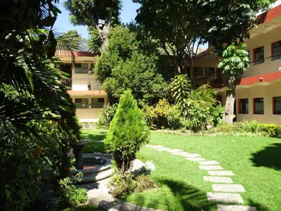 Jardín al aire libre en Hotel La Casona del Llano