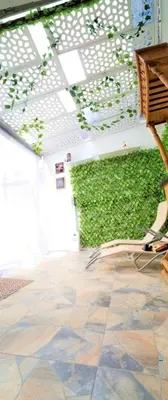 Jardín al aire libre en Casa con alberca climatizada privada para 8 personas