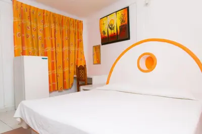 Cama o camas de una habitación en Hotel Acapulco