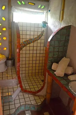 Un baño de Casa Bambú Veracruz