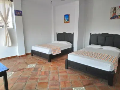 Cama o camas de una habitación en Hotel Tiktaalik