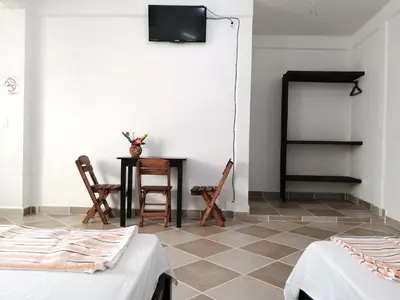 Cama o camas de una habitación en Hotel Tiktaalik