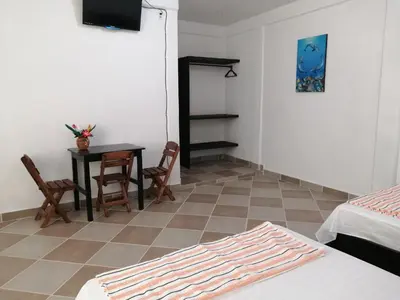 Cama o camas de una habitación en Hotel Tiktaalik
