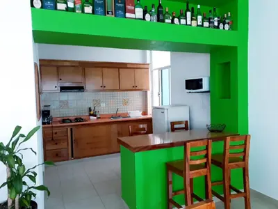 Una cocina o zona de cocina en Hotel La Estrella Polar