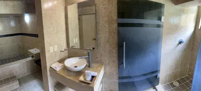 Un baño de Hotel y Aguas Termales de Chignahuapan