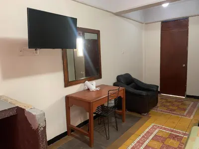 Una televisión o centro de entretenimiento en Hotel Papagayo Veracruz