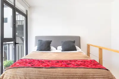 Cama o camas de una habitación en Loft Exclusivo en el Corazón de Coyoacán