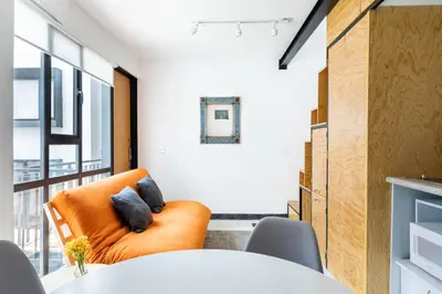 Zona de estar de Loft Exclusivo en el Corazón de Coyoacán