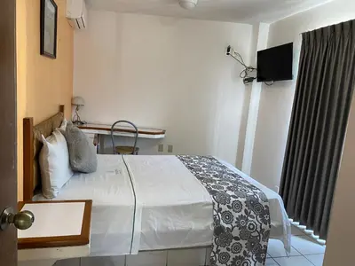 Cama o camas de una habitación en Hotel Suites Regina