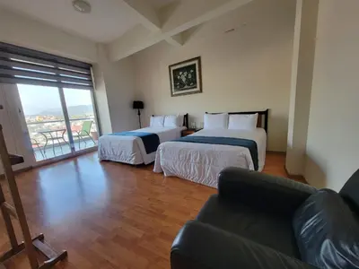 Cama o camas de una habitación en HOTEL TRUEBA