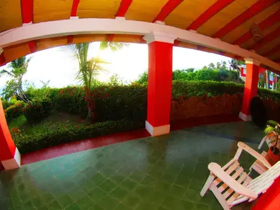 Jardín al aire libre en Hotel Flamingos