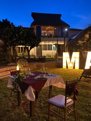 Jardín al aire libre en Hotel Villas Mariposas
