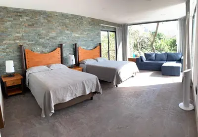 Cama o camas de una habitación en Casa de las Aves - Alberca y Jacuzzi climatizados - Espectaculares vistas