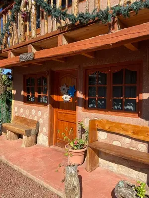 Un balcón o terraza de Cabañas Quinta San Agustin