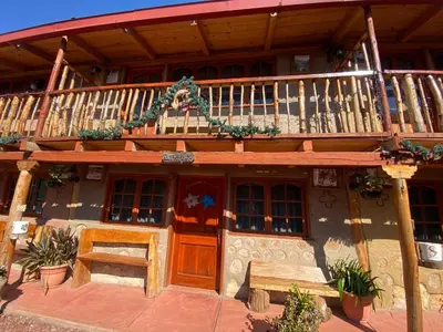 Un balcón o terraza de Cabañas Quinta San Agustin