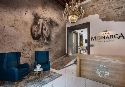 Zona de estar de Hotel Casa Monarca