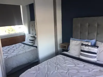 Cama o camas de una habitación en Blue Dreams Apartament Del Valle
