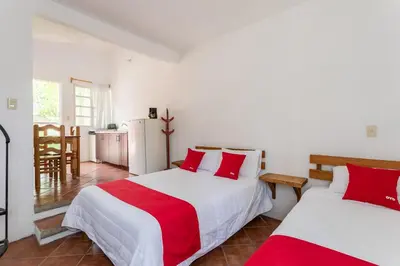 Cama o camas de una habitación en Hotel Paraje Casa Blanca