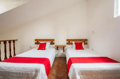 Cama o camas de una habitación en Hotel Paraje Casa Blanca