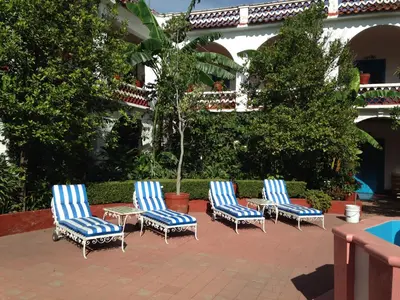Jardín al aire libre en Hotel Santa Prisca