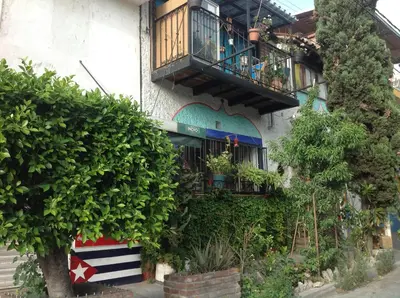 Jardín al aire libre en Hostal México Airport CDMX