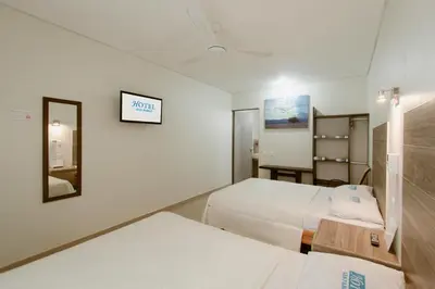 Cama o camas de una habitación en Hotel Guivá San Pablo