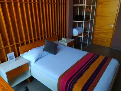 Cama o camas de una habitación en Hotel Momotus Tuxtla, en el centro - Acceso autónomo