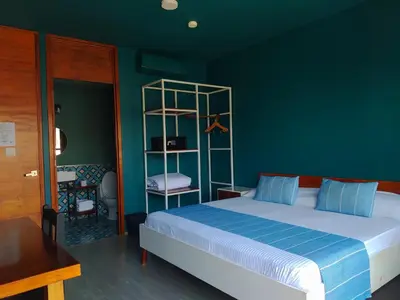 Cama o camas de una habitación en Hotel Momotus Tuxtla, en el centro - Acceso autónomo