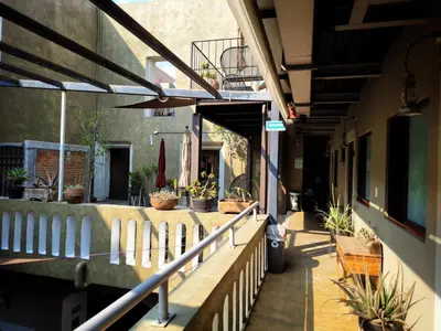 Un balcón o terraza de Hotel el Descanso