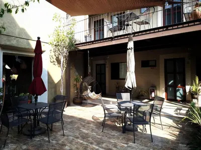 Un balcón o terraza de Hotel el Descanso