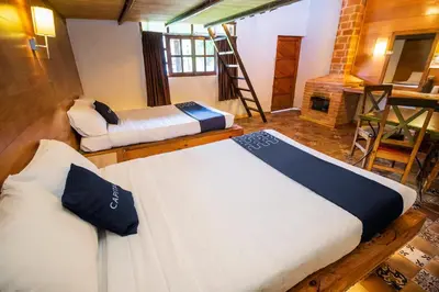 Cama o camas de una habitación en Hotel Pozo Viejo