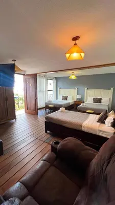 Cama o camas de una habitación en Hostal Mago