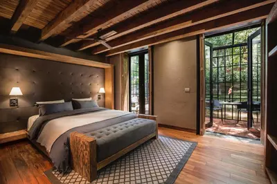 Cama o camas de una habitación en Morada la Noria