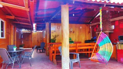 Plano de CABAÑA tipo habitación con PALAPA y Asador Planta Alta en Zacatlán