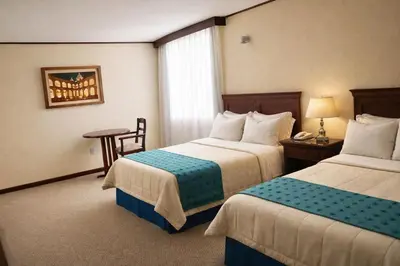 Cama o camas de una habitación en Hotel Tehuacan Plaza